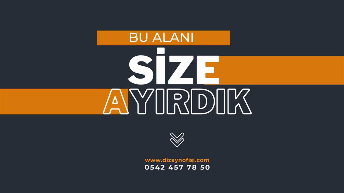 Bu Alanı Size Ayırdık